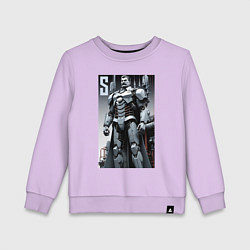 Свитшот хлопковый детский Иосиф человек из стали - нейросеть, цвет: лаванда