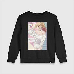 Свитшот хлопковый детский Марин Китагава косплей, цвет: черный