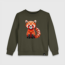 Детский свитшот Красная панда с роскошным хвостом