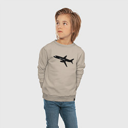 Свитшот хлопковый детский Superjet-100 черный, цвет: миндальный — фото 2