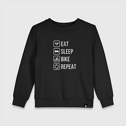 Детский свитшот Eat sleep bike repeat