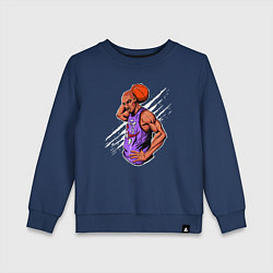 Свитшот хлопковый детский Vince Carter dunker, цвет: тёмно-синий