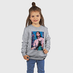 Свитшот хлопковый детский Магическая битва Сугуру Гэто с котами, цвет: меланж — фото 2