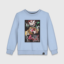 Свитшот хлопковый детский Тандзиро Зеницу Инозука манга Клинок рассекающий д, цвет: мягкое небо