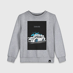 Свитшот хлопковый детский Subaru авто, цвет: меланж