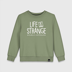 Свитшот хлопковый детский Life is strange double exposure logo, цвет: авокадо