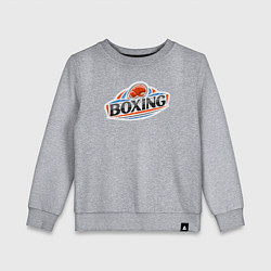 Свитшот хлопковый детский Boxing team, цвет: меланж