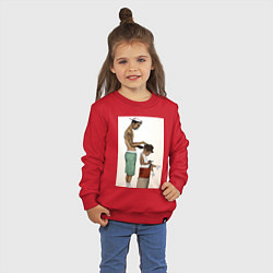 Свитшот хлопковый детский Парикмахер, цвет: красный — фото 2