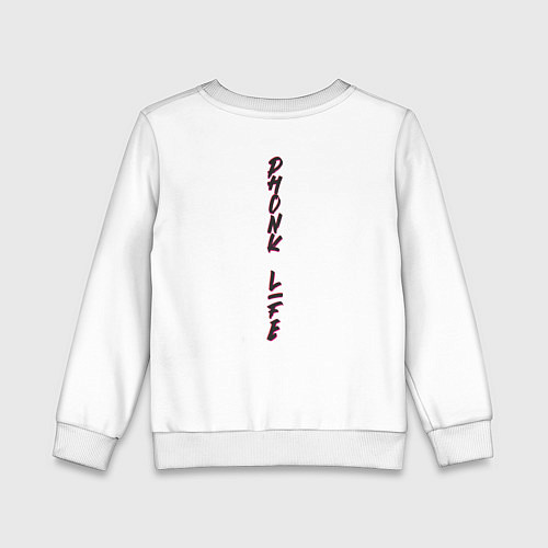 Детский свитшот Phonk life чёрный / Белый – фото 2