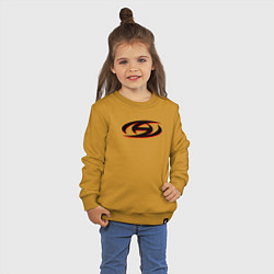 Свитшот хлопковый детский Logo Ateez, цвет: горчичный — фото 2