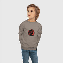 Свитшот хлопковый детский Берсерк в боевое ипостаси, цвет: утренний латте — фото 2