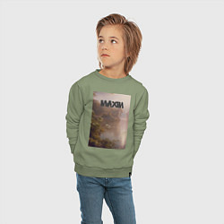 Свитшот хлопковый детский Maxim тропический залив, цвет: авокадо — фото 2