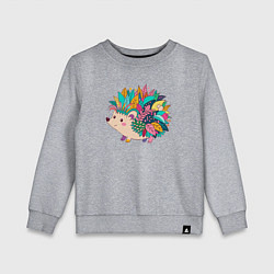 Свитшот хлопковый детский Декоративный ежик, цвет: меланж
