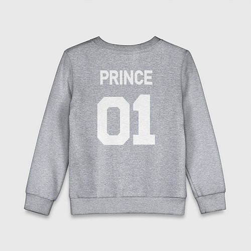 Детский свитшот Футбольная надпись 01 принц / Меланж – фото 2
