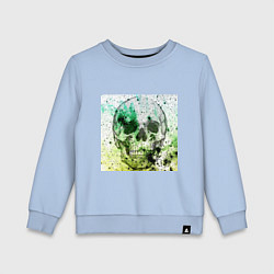 Свитшот хлопковый детский Череп черный краски, цвет: мягкое небо