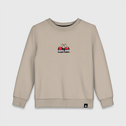 Свитшот хлопковый детский Cherry bomb, цвет: миндальный