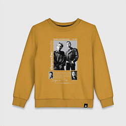 Свитшот хлопковый детский Depeche Mode - Black Celebration, цвет: горчичный