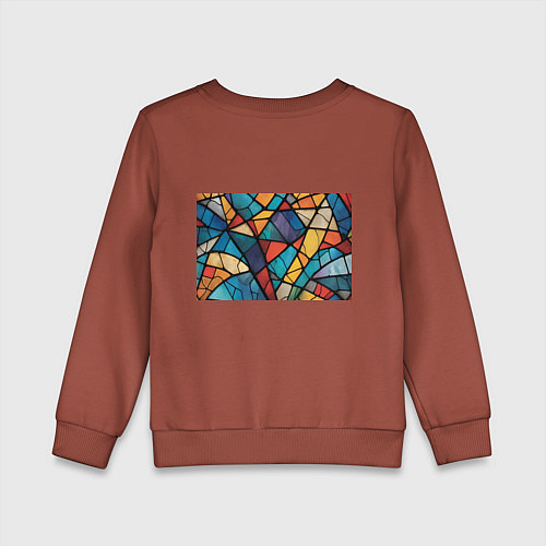 Детский свитшот Цветное стекло витраж / Кирпичный – фото 2