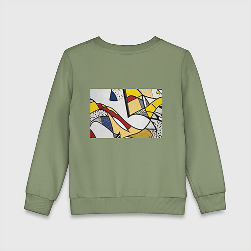 Детский свитшот Абстракция в стиле поп-арт / Авокадо – фото 2