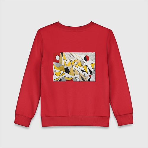 Детский свитшот Абстракция поп-арт геометрия / Красный – фото 2