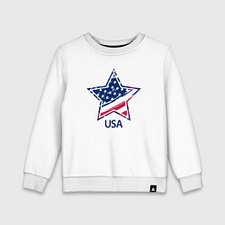 Свитшот хлопковый детский Star - USA, цвет: белый