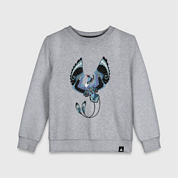 Свитшот хлопковый детский Волшебная птица, цвет: меланж