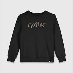 Свитшот хлопковый детский Gothic remake logo, цвет: черный