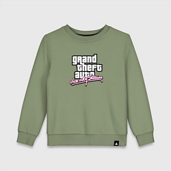 Свитшот хлопковый детский GTA vice city stories game, цвет: авокадо