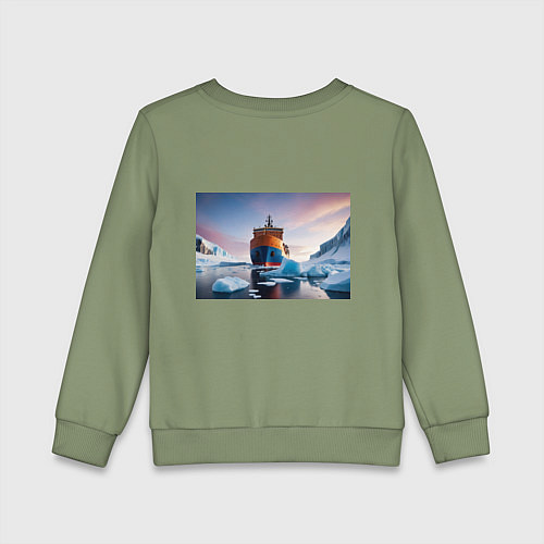 Детский свитшот Северный морской путь / Авокадо – фото 2
