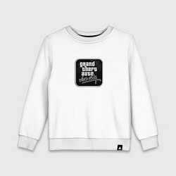 Свитшот хлопковый детский GTA logo black, цвет: белый