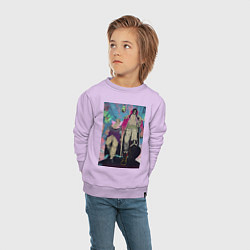 Свитшот хлопковый детский Ван-Пис Роджер Гол Д, цвет: лаванда — фото 2