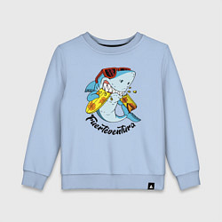 Свитшот хлопковый детский Fuerteventura summer style - shark, цвет: мягкое небо