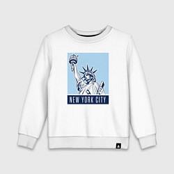 Свитшот хлопковый детский New York style, цвет: белый