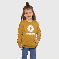 Свитшот хлопковый детский Spectre divide logo, цвет: горчичный — фото 2