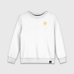 Свитшот хлопковый детский Мы русские с нами Бог малый КЦК желтый, цвет: белый