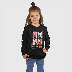 Свитшот хлопковый детский Blackpink 4 colors, цвет: черный — фото 2