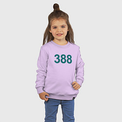 Свитшот хлопковый детский 388 - Игра в кальмара, цвет: лаванда — фото 2