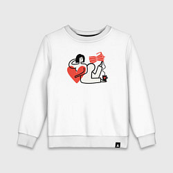 Детский свитшот Сердце кофемана