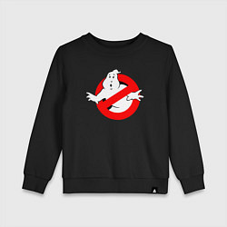 Свитшот хлопковый детский Ghostbusters logo, цвет: черный