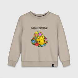 Свитшот хлопковый детский Russian жostovo, цвет: миндальный