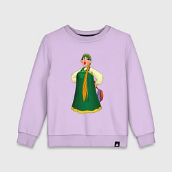 Свитшот хлопковый детский Баба, цвет: лаванда
