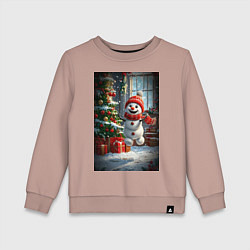 Детский свитшот Веселый снеговик