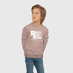 Свитшот хлопковый детский Roots reggae, цвет: пыльно-розовый — фото 2