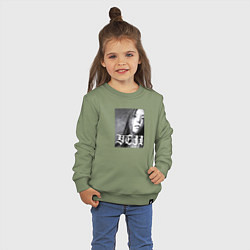 Свитшот хлопковый детский Yeji idol, цвет: авокадо — фото 2