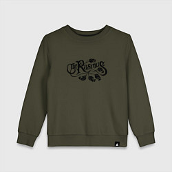Свитшот хлопковый детский The Rasmus - black logo, цвет: хаки