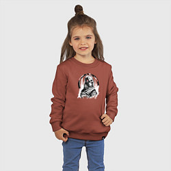 Свитшот хлопковый детский Древнее мастерство, цвет: кирпичный — фото 2