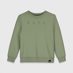 Свитшот хлопковый детский Dune logo, цвет: авокадо