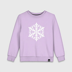 Свитшот хлопковый детский Ажурная снежинка, цвет: лаванда