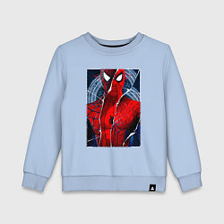 Свитшот хлопковый детский Человек паук три паука, цвет: мягкое небо