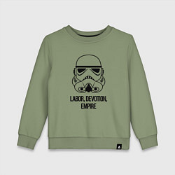 Свитшот хлопковый детский Empire labor devotion, цвет: авокадо